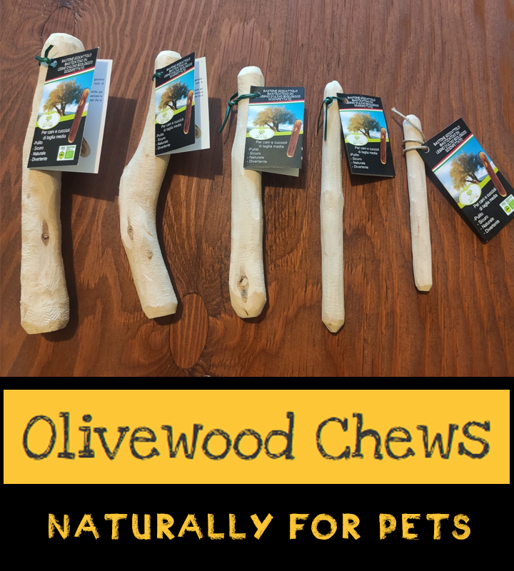 Masticatori di legno d'ulivo per animali domestici